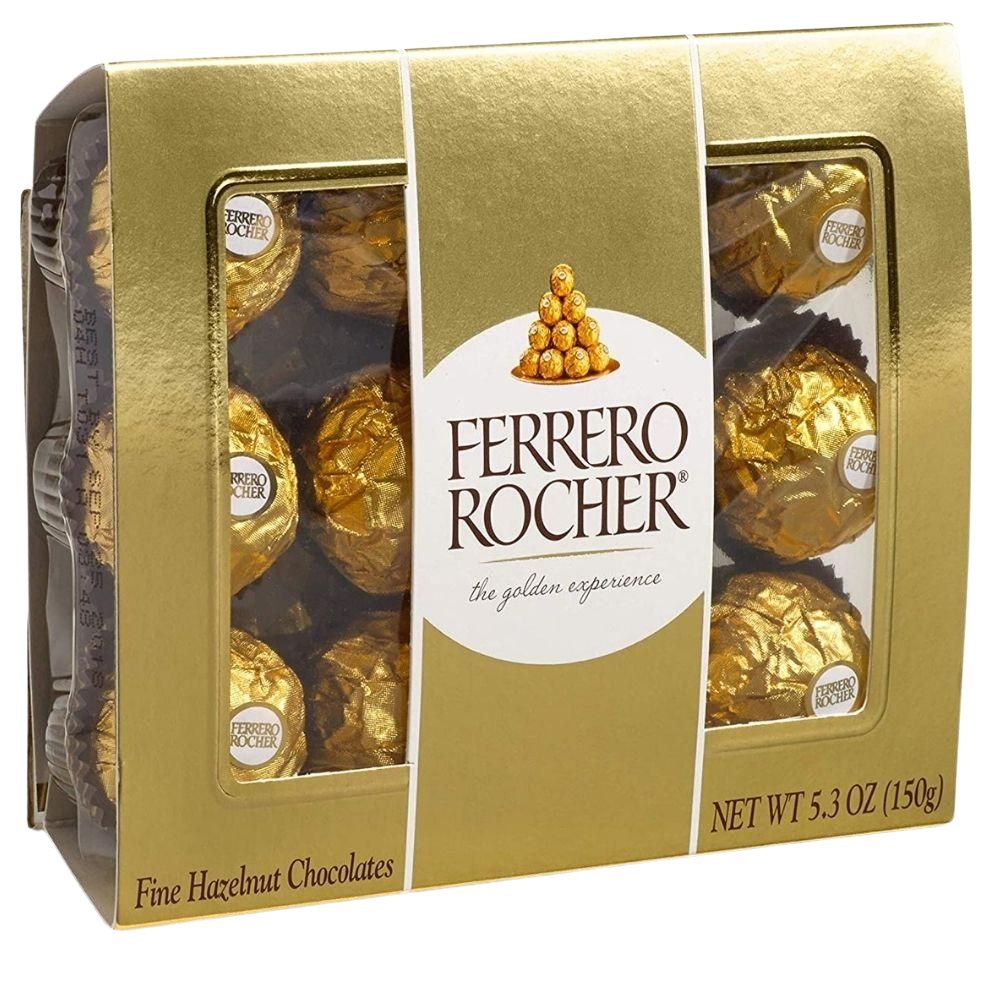 Chocolates Ferrero Rocher Fine Hazelnut 150 gr 12 Und