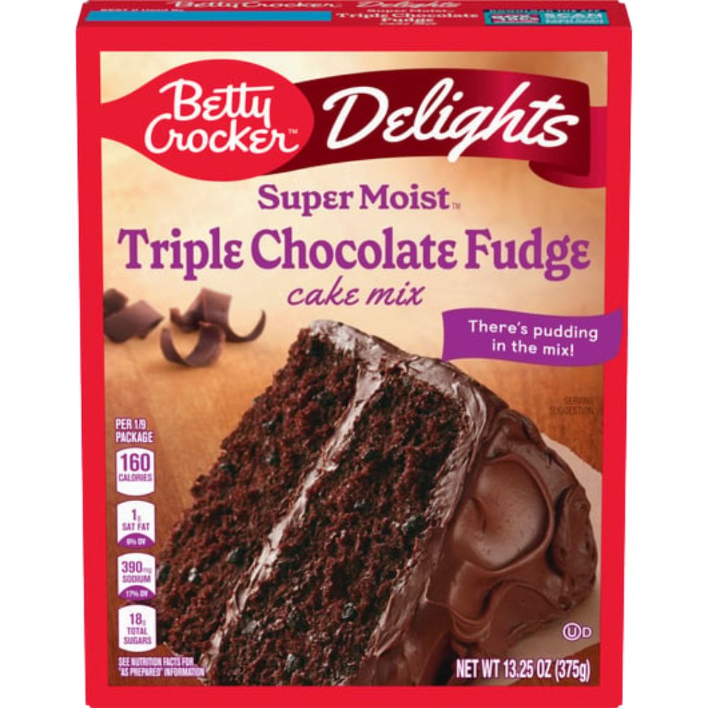 Betty Crocker Super Moist Triple Chocolate Fudge Cake Mix 375gr