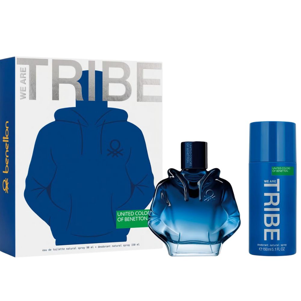 Benetton We Are Tribe Eau De Toilette 90ml + Deodorant Natural Spray 150ml Set