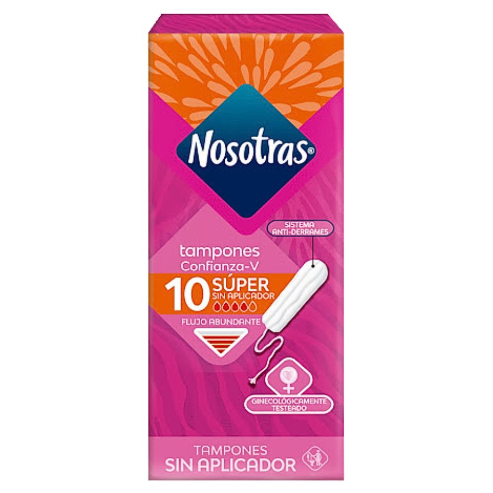 Nosotras Tampones Super Sin Aplicador 10und