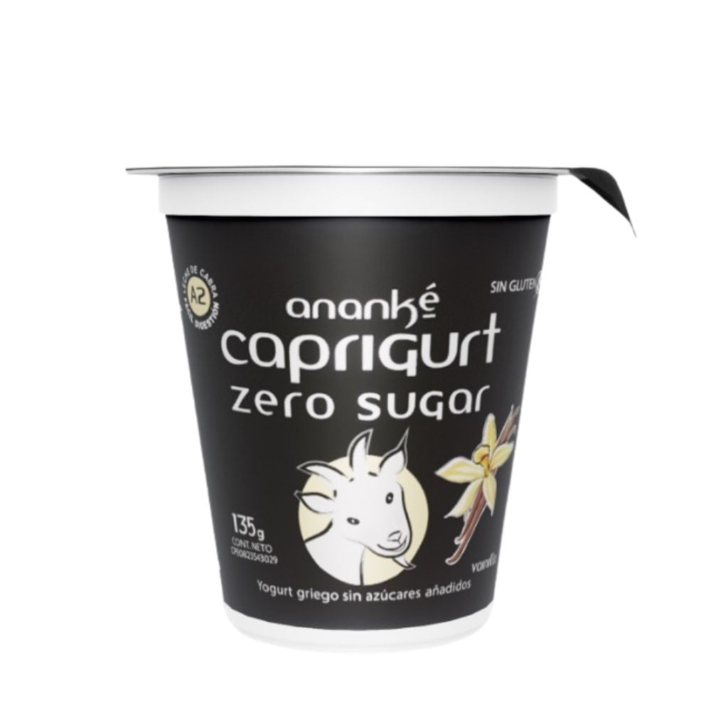 Yogurt Ananké Caprigurt Zero Estilo Griego Leche De Cabra Vainilla 135g