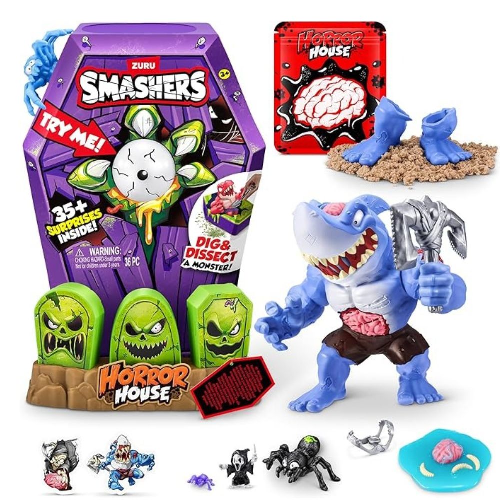 Zuru Smashers Horror House Try Me Dig & Dissect A Monster Araña Azul 36pc