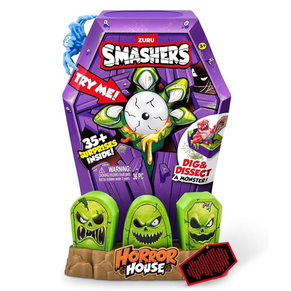 Zuru Smashers Horror House Try Me Dig & Dissect A Monster Araña Azul 36pc