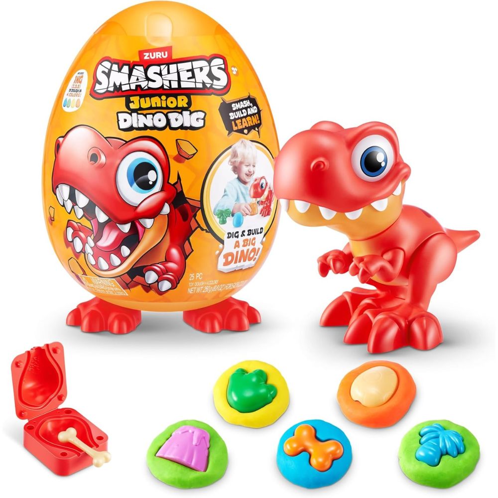 Zuru Smashers Junior Dino Dig Rojo 1kg 25pc