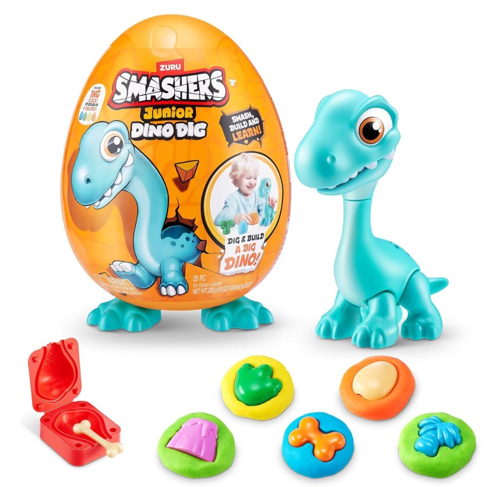 Zuru Smashers Junior Dino Dig Azul 1kg 25pc