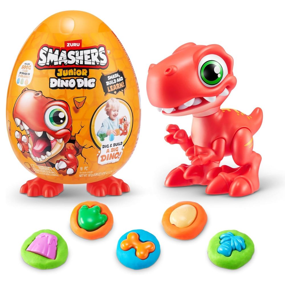 Zuru Smashers Junior Dino Dig Rojo 500g 18pc