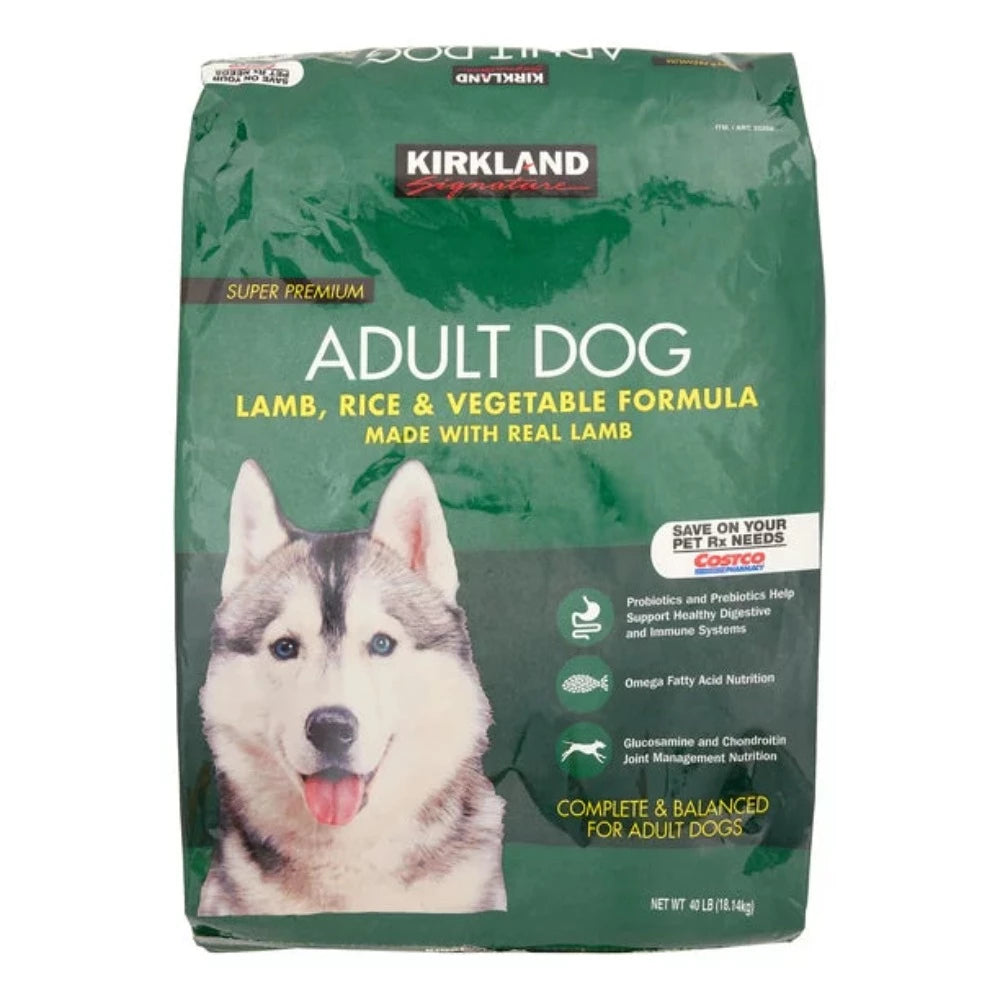 Kirkland Adult Dog 18.14 Kg Lamb, Rice & vegetable Formula