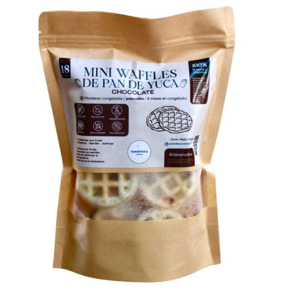 Mini Waffles De Chocolate Sin Azucar 18 Und