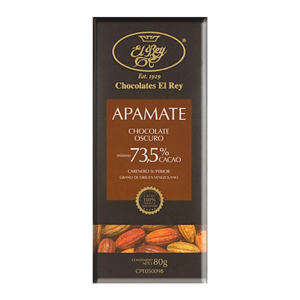 Chocolates El Rey Apamate 73.5% Barra 80gr