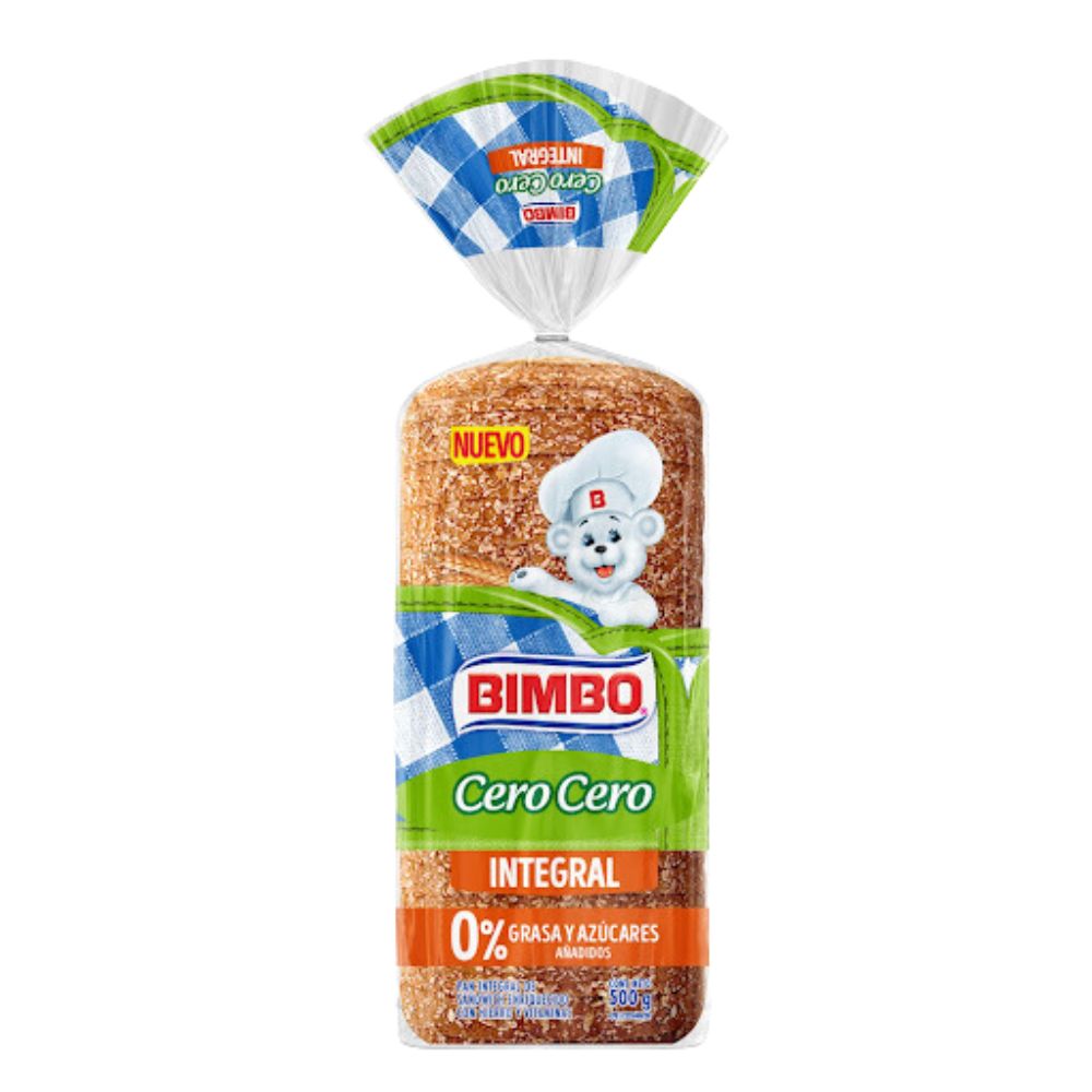 Bimbo Pan Cero Cero Integral 500 gr