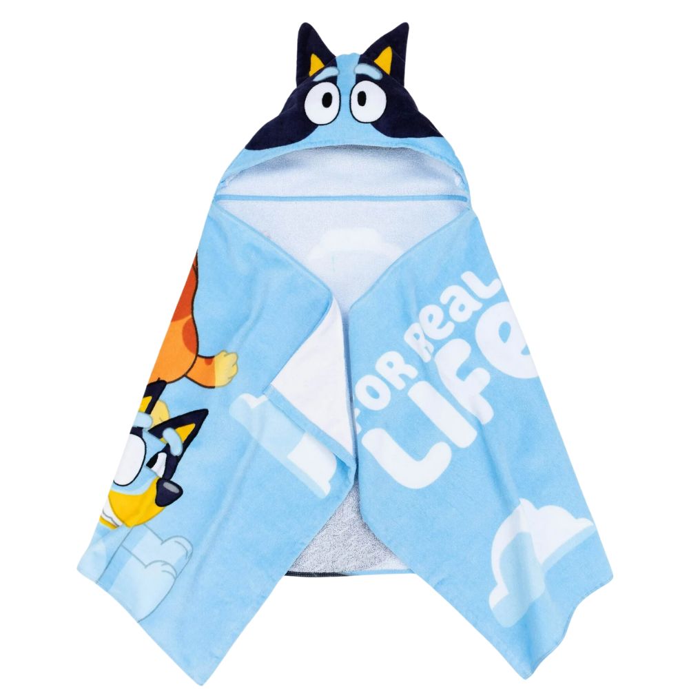 Hooded Towel 100% Algodon Bluey 55cm x 130cm