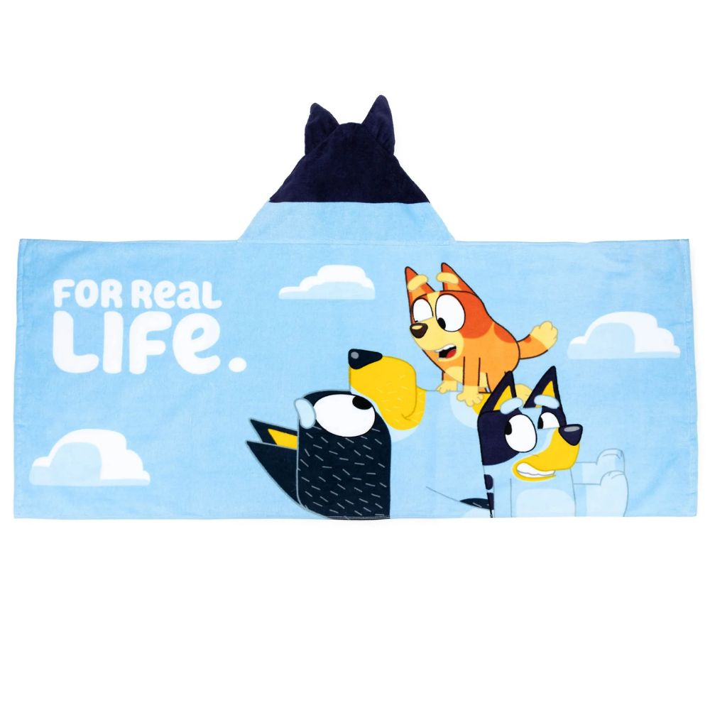 Hooded Towel 100% Algodon Bluey 55cm x 130cm