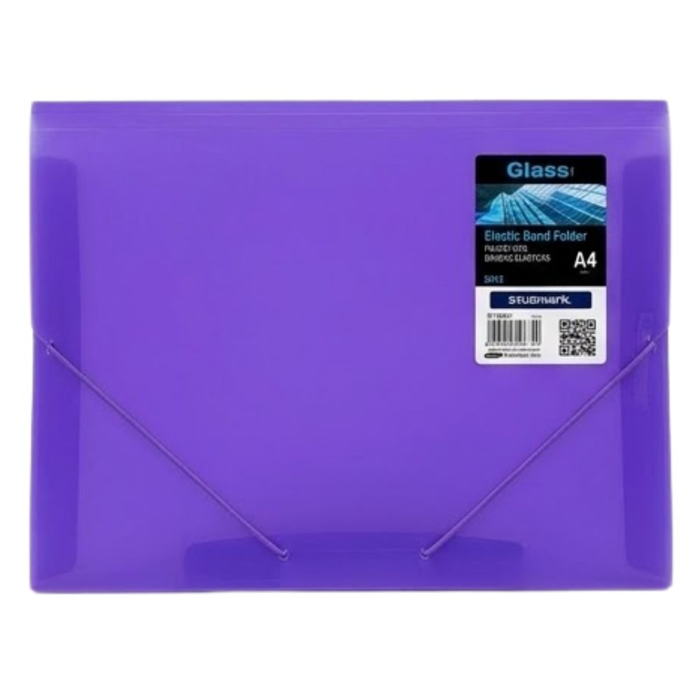 Studmark Carpeta Glassline A4 con Bandas Elasticas Colores Varios