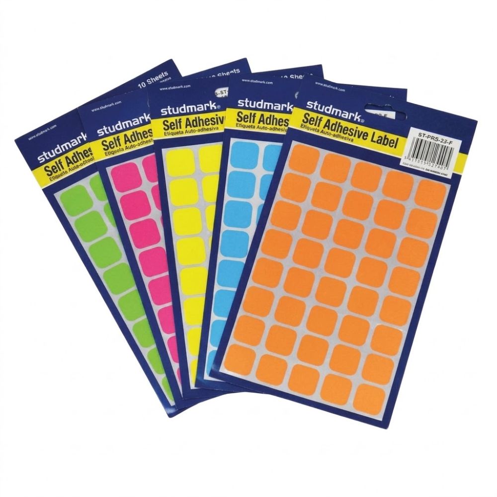 Studmark Etiquetas Autoadhesivas Colores Neon 1 Pack 400 Und