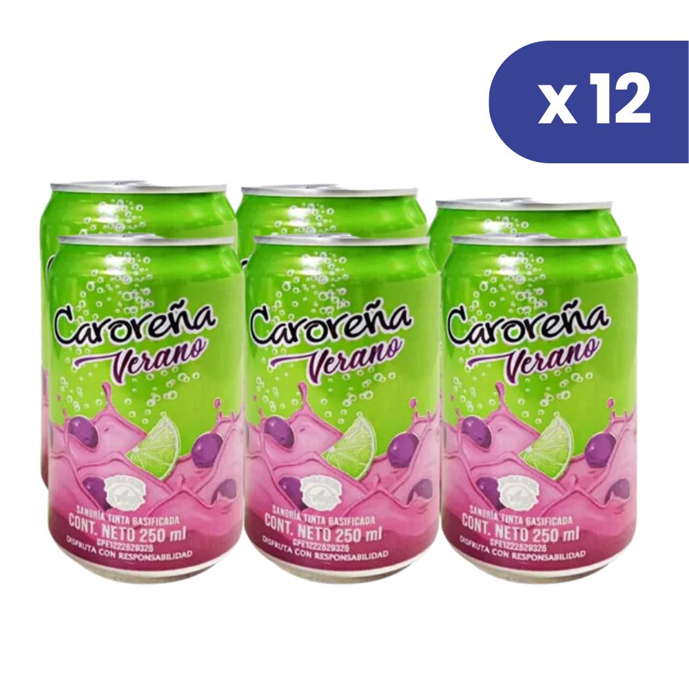 Sangria Caroreña Verano Lata 12 Unidades 250ml