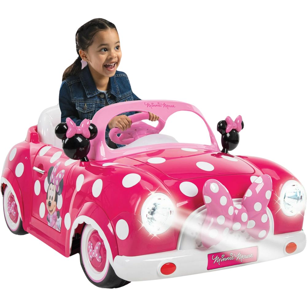 Huffy Disney Minnie Mouse Coche de Paseo con Batería 6 V 3+