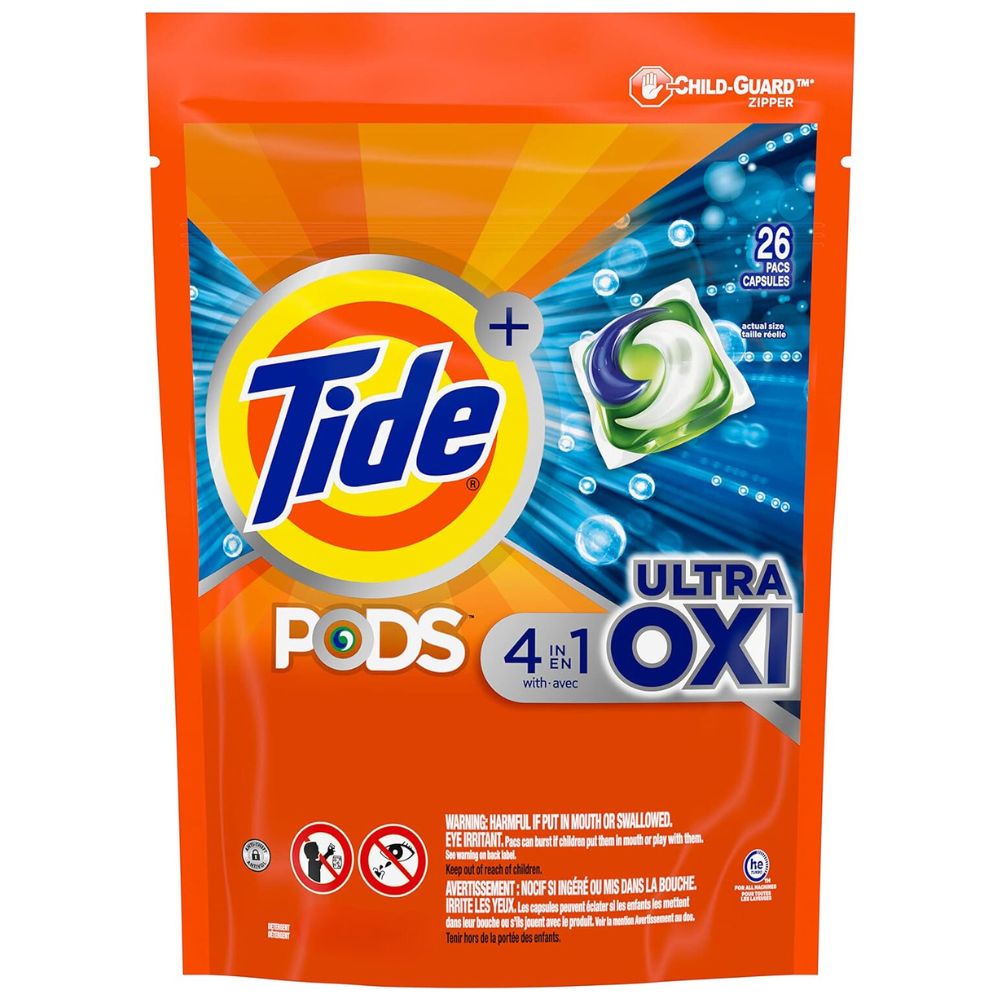 Tide Pods Detergente Ultra Oxi  4 en 1. 26 Und