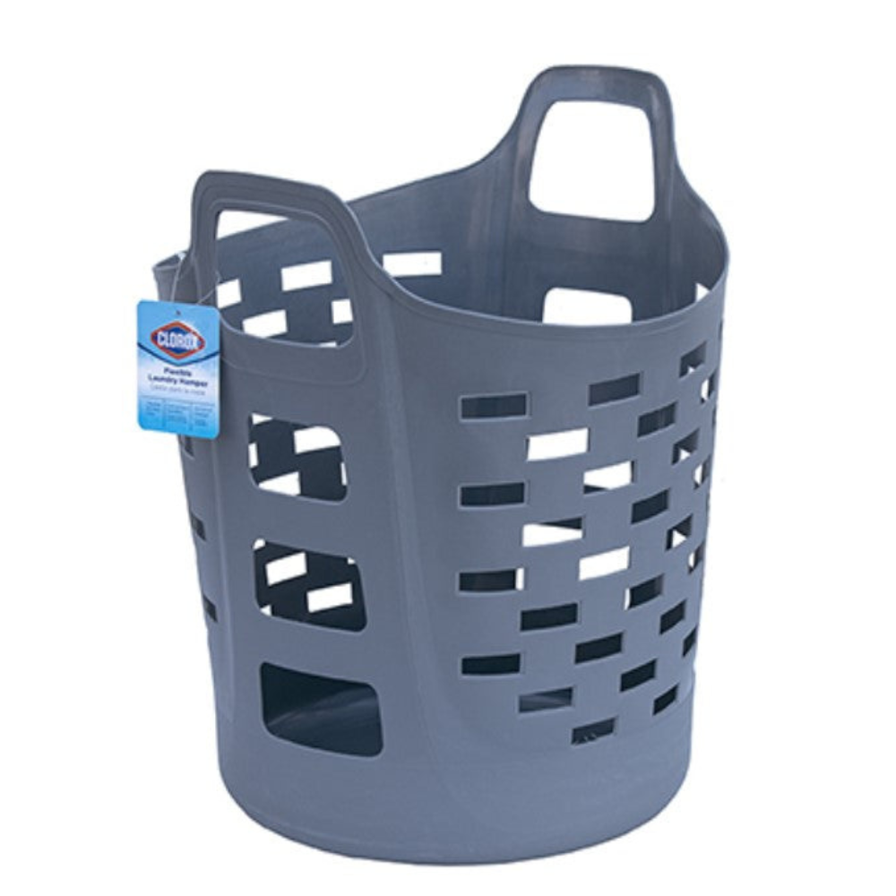 Cesta Clorox Para Lavanderia Flexible Con Asas 35 Litros Color Gris Family