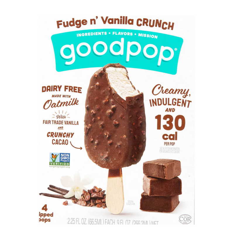 Helados Goodpop Fudge 130 Calories Vanilla Crunch Dairy Free 4 Und