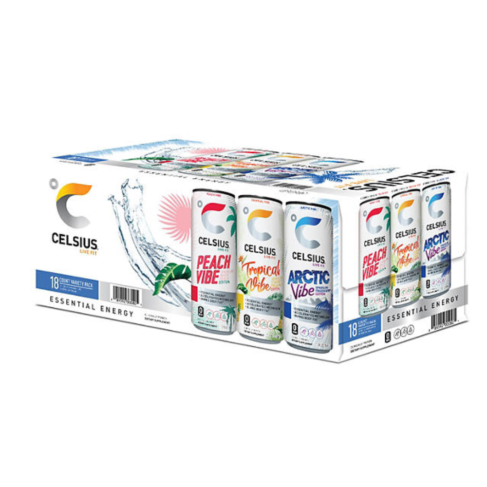 Celsius Vibes 18 Und Bebida Live Fit 355ml Peach-Tropical-Artic