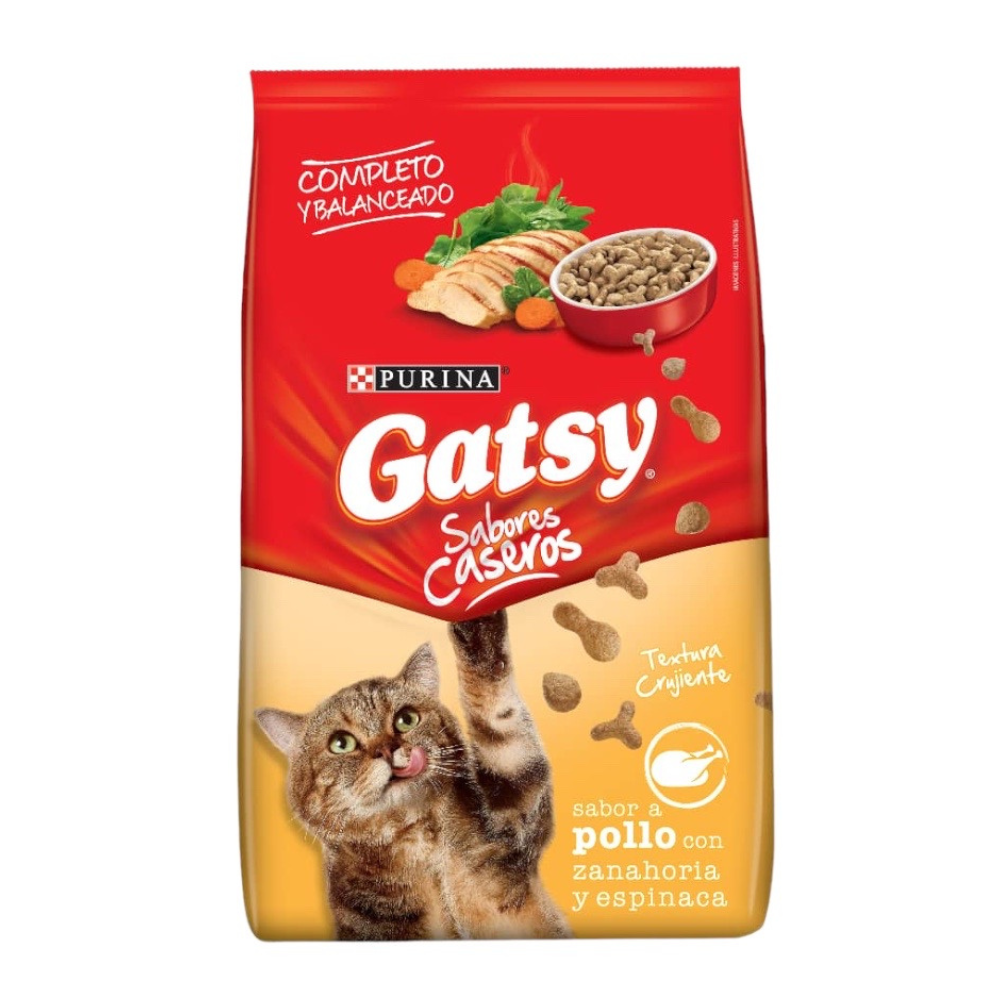 Purina Gatsy Sabor a Pollo con Zanahoria y Espinaca 8kg para Gatos