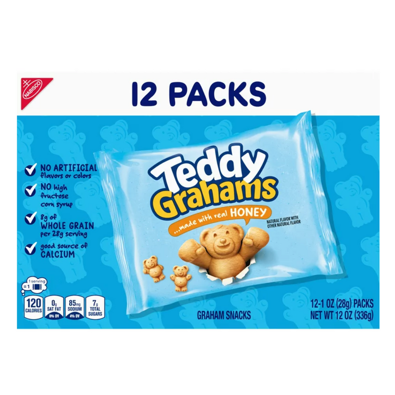 Galletas Teddy Grahams Crackers 12 Packs de 28g