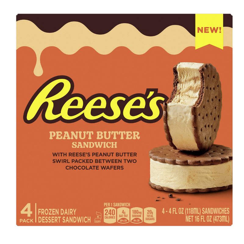 Helados Reese's 4 Unidades Peanut Butter Sandwich