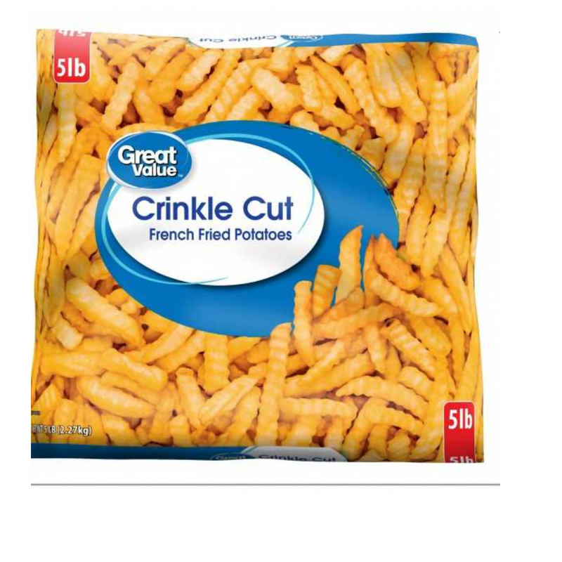 Papas Great Value Crinkle Cut French Fries 2.27 Kg