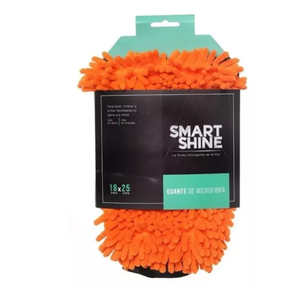 Guantes Smart Shine De Microfibra Color Naranja 18 x 25cms