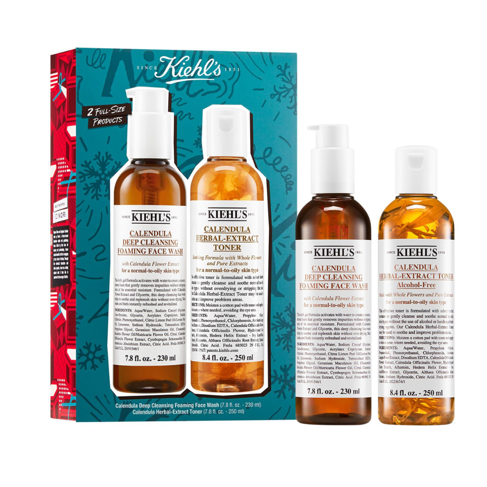 Kiehls Set de Limpieza Cleanser 230ml y Toner Caléndula Duo 250ml