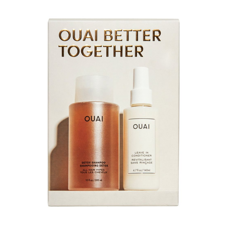 Ouai Gift Set Detox Shampoo All Hair Types 300ml+Leave In Conditioner 140ml