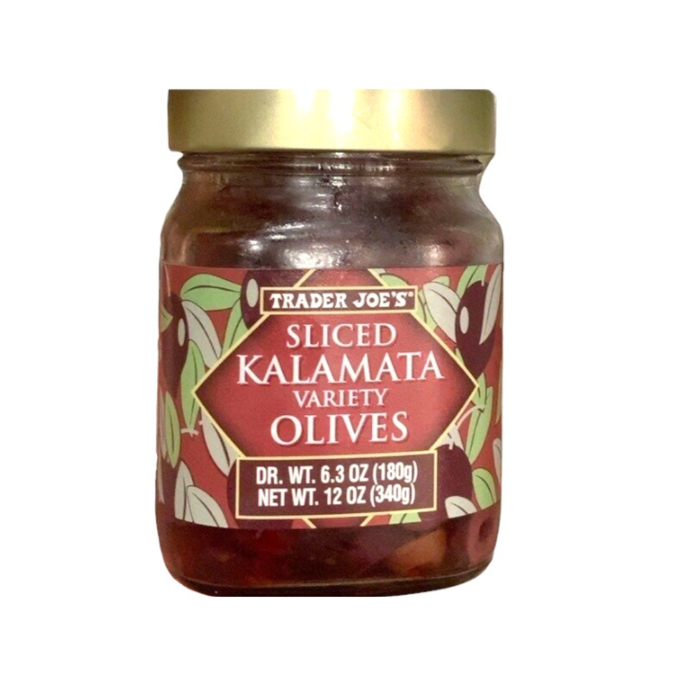 Trader Joeʹs Aceitunas Sliced Kalamata Variety Olives 340g