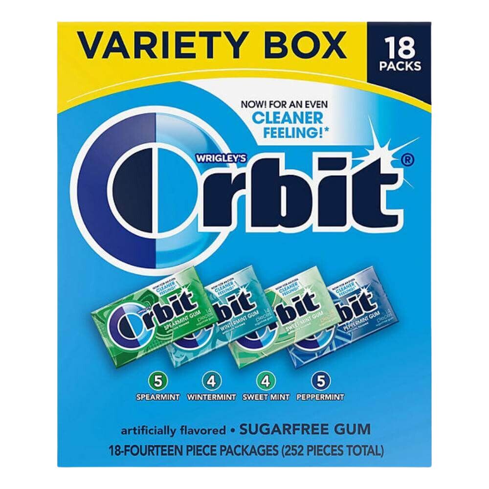 Chicle Orbit Variety Pack 18 Packs 252 Und