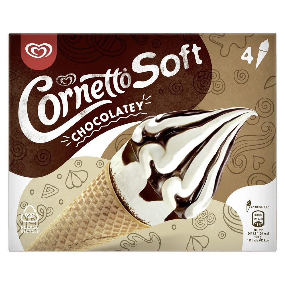 Helados Corneto Soft Chocolate 4Und