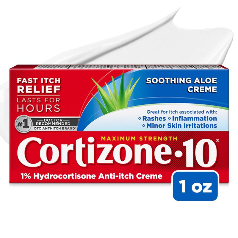 Cortizone 10 Soothin Aloe Creme Maximum Strength 1% Hydrocortisone Anti-itch Creme 28g