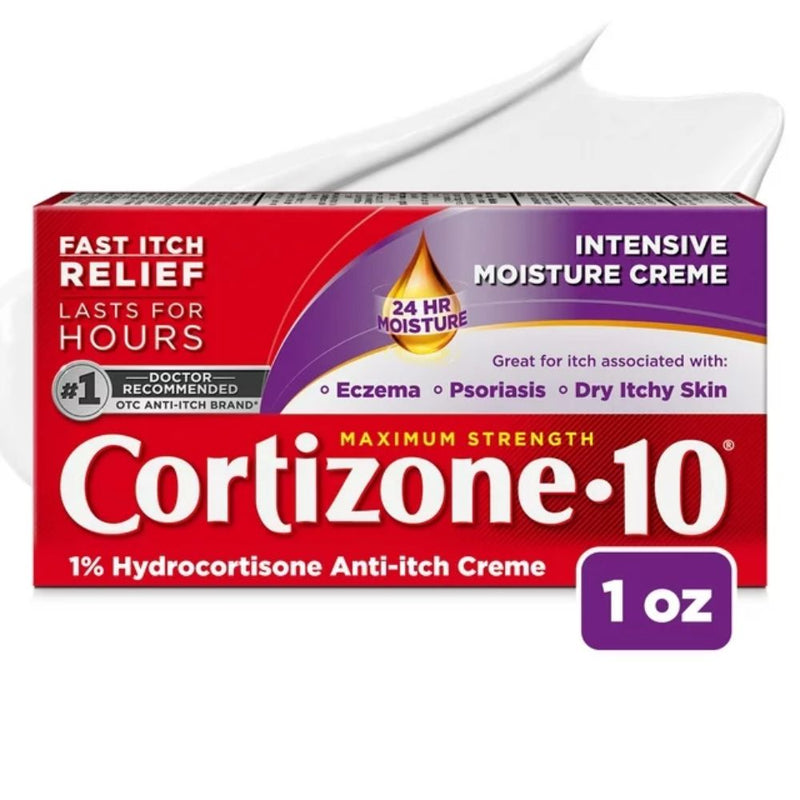Cortizone 10 Intensive Moisture Creme 1% Hydrocortisone Anti-itch Creme 28g