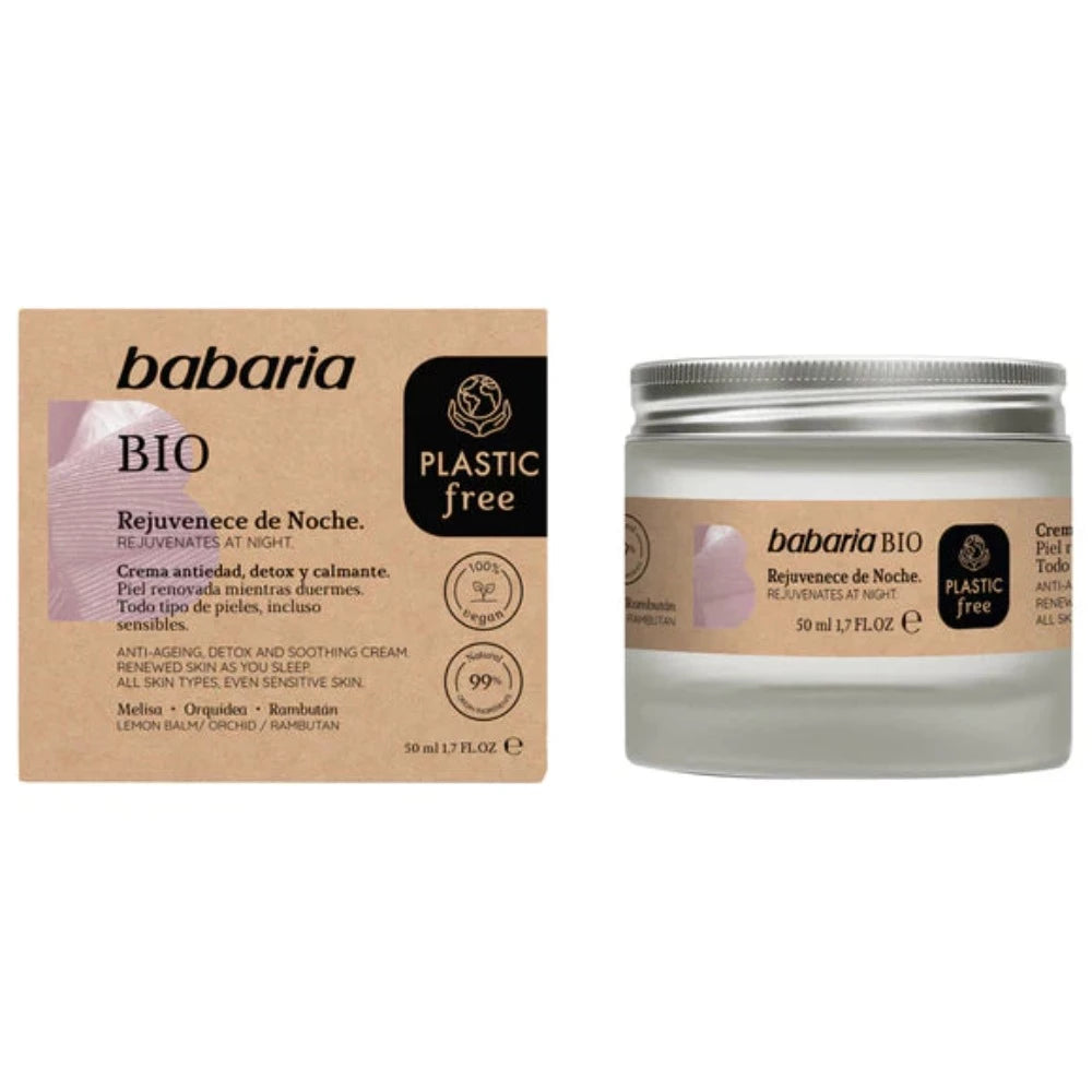 Crema Antiedad de Noche Babaria Detox y Calmante 50ml