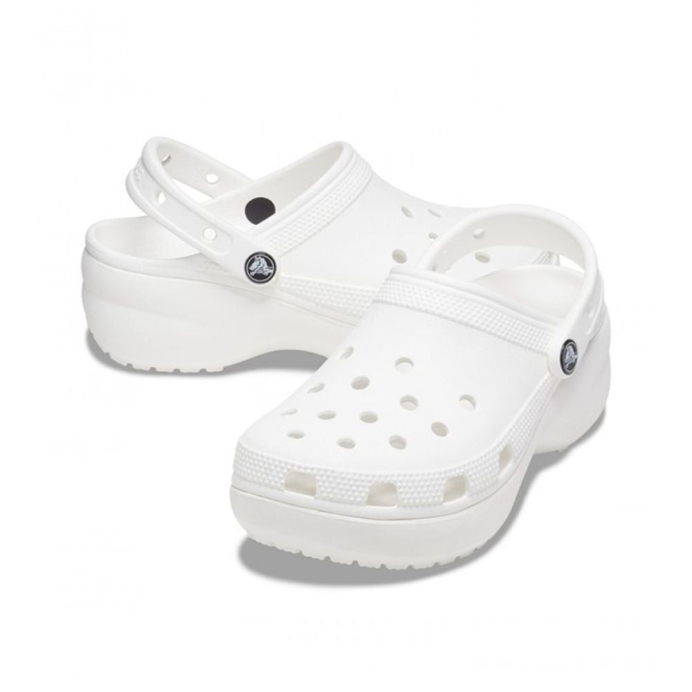 Crocs Plataforma Dama Color Blanco