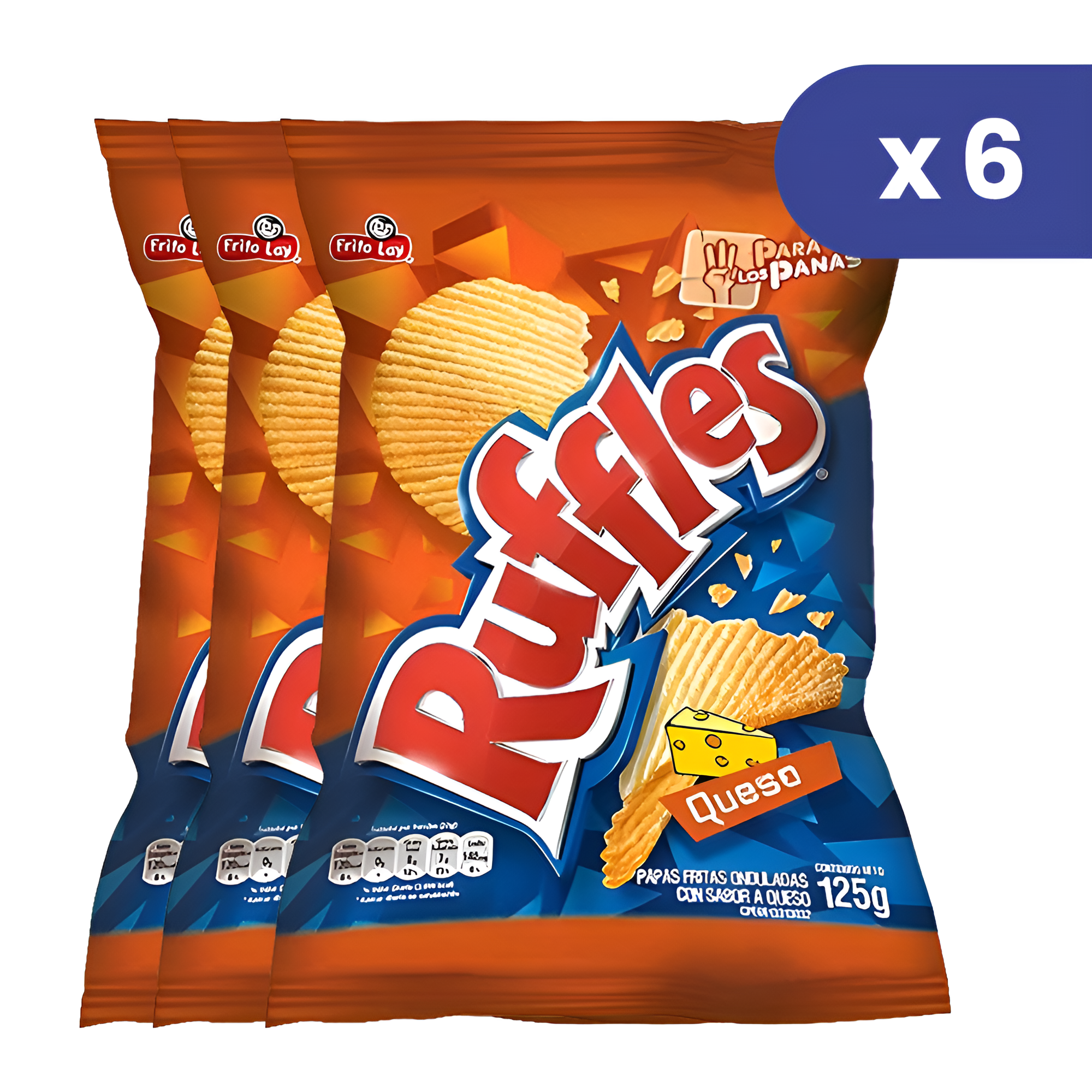 Ruffles Onduladas de Queso Pack de 6und 36g