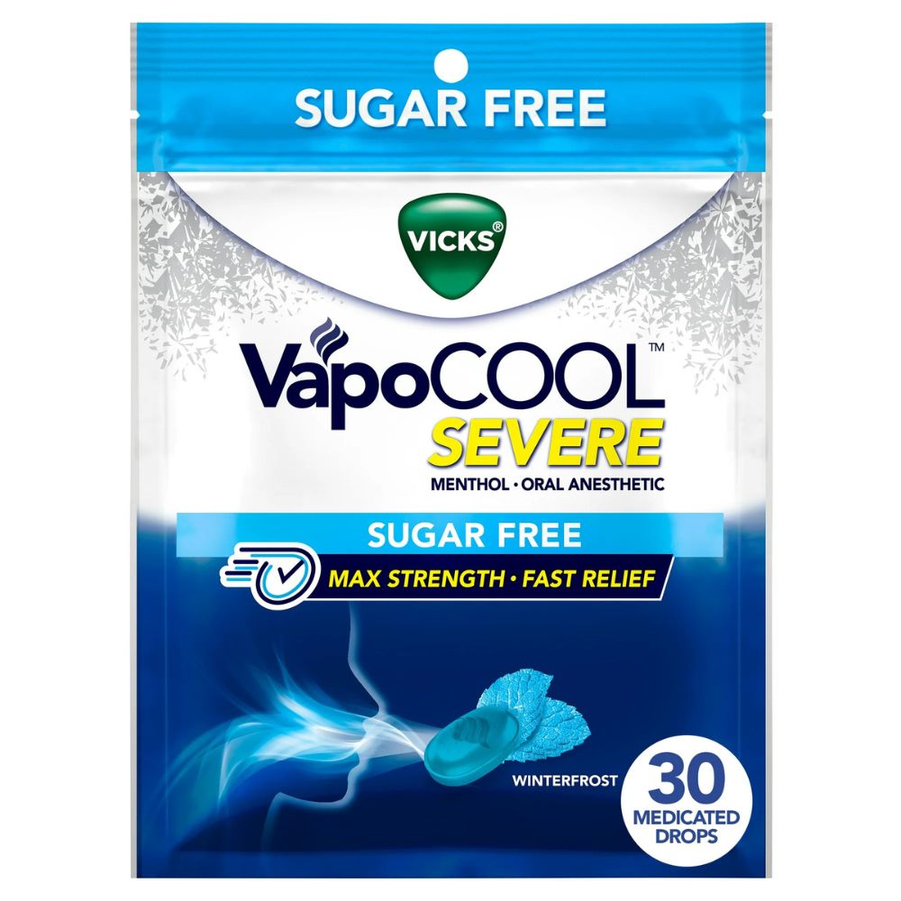 Vicks VapoCool Severe Menthol Oral Anesthetic 30 Medicated Drops