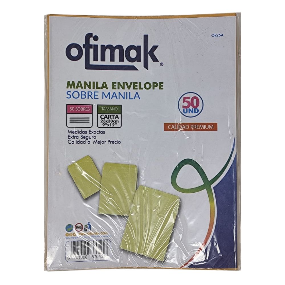 Ofimak Sobres Manila 50 Und Carta 23cm x 30cm