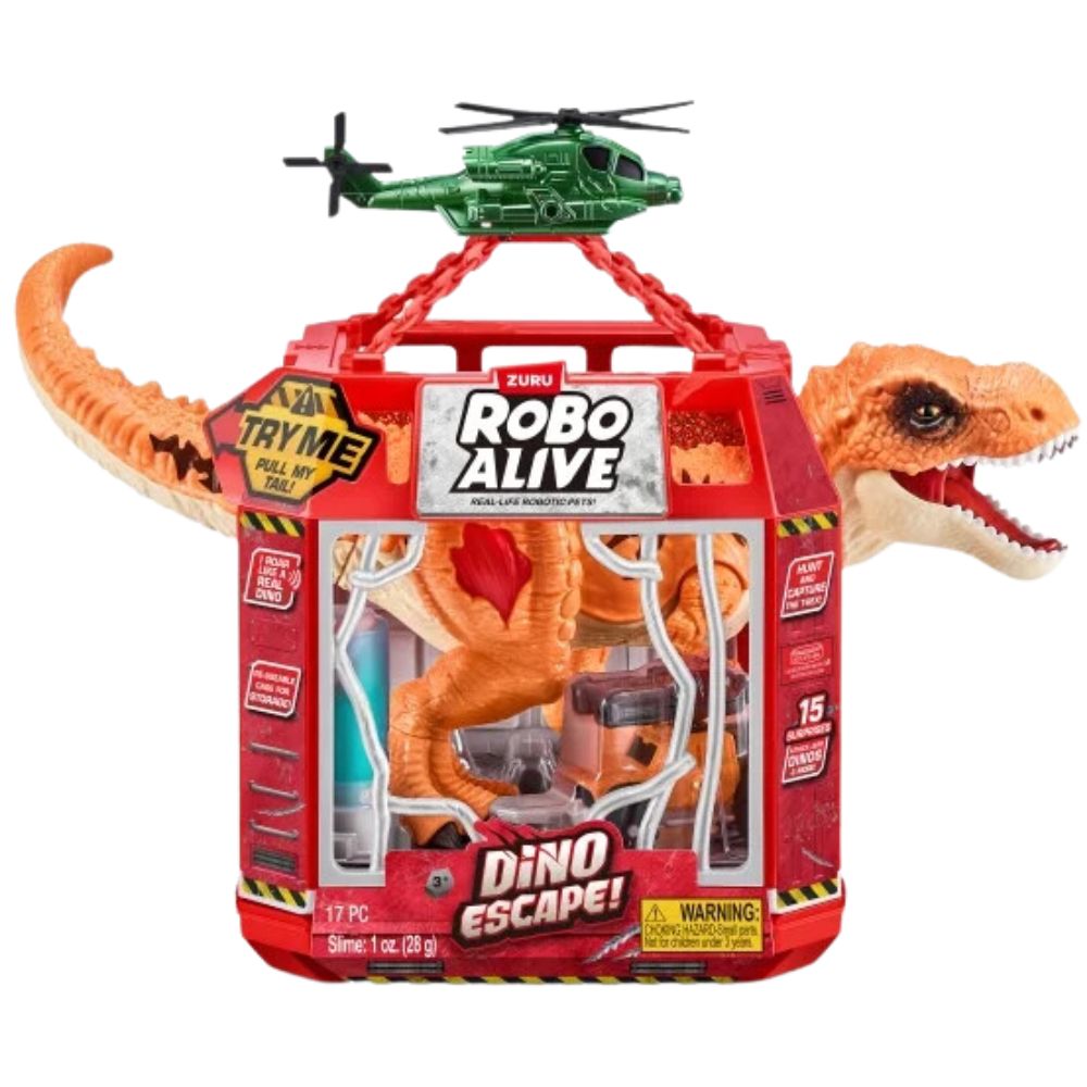 Zuru Dino Escape Serie 1 Juguete Iluminado Robótico con Pila 17 Piezas