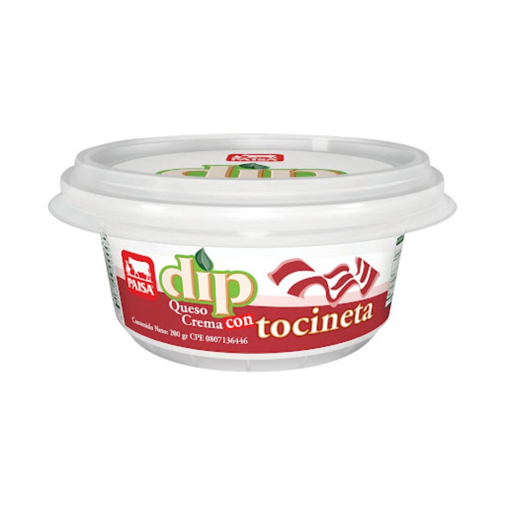 Paisa Queso Crema Dip Tocineta 200gr