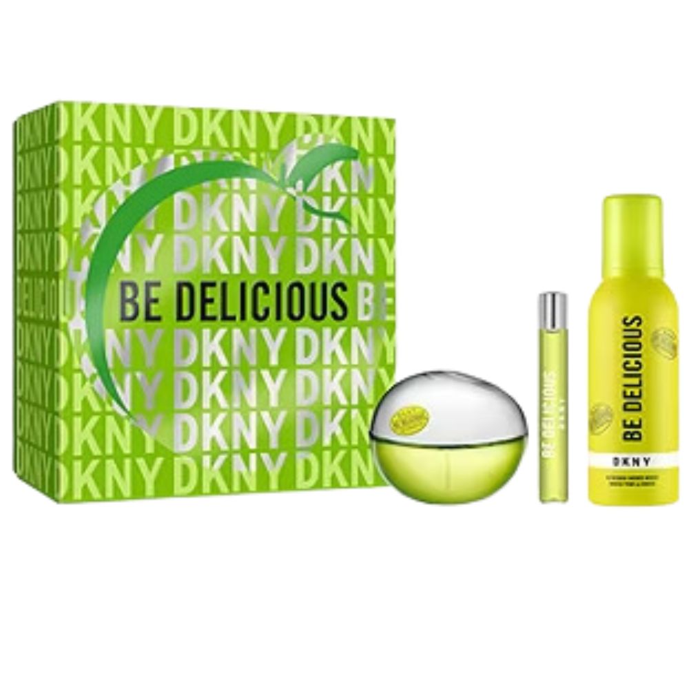 DKNY Be Delicious Eau de Parfum for Women 100ml + 15ml + Shower Mousse 150ml