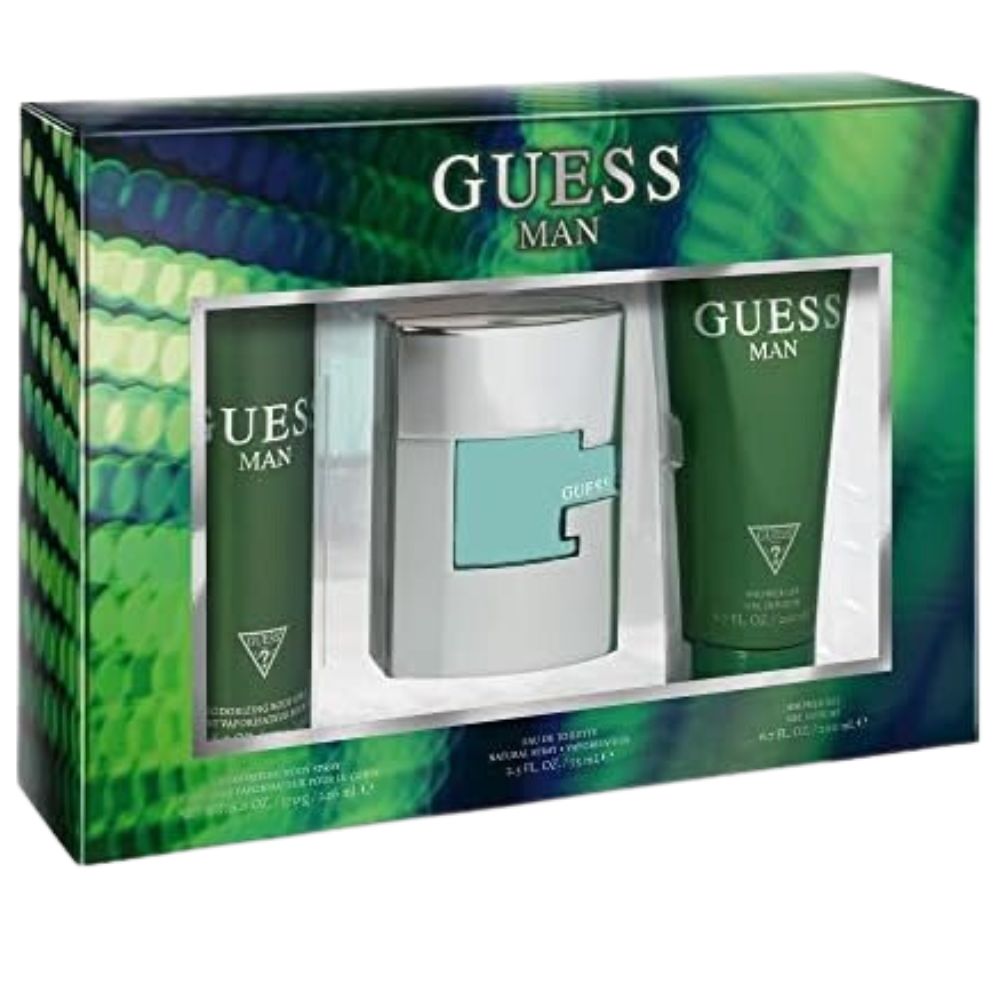 Guess Man Set  For Men Eau De Toilette 75ml + Shower Gel 200ml + Deodorizing Body Spray 226ml