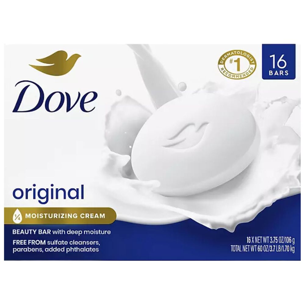 Dove 16 Barras de Jabon Original 106gr c/u 1.70kg