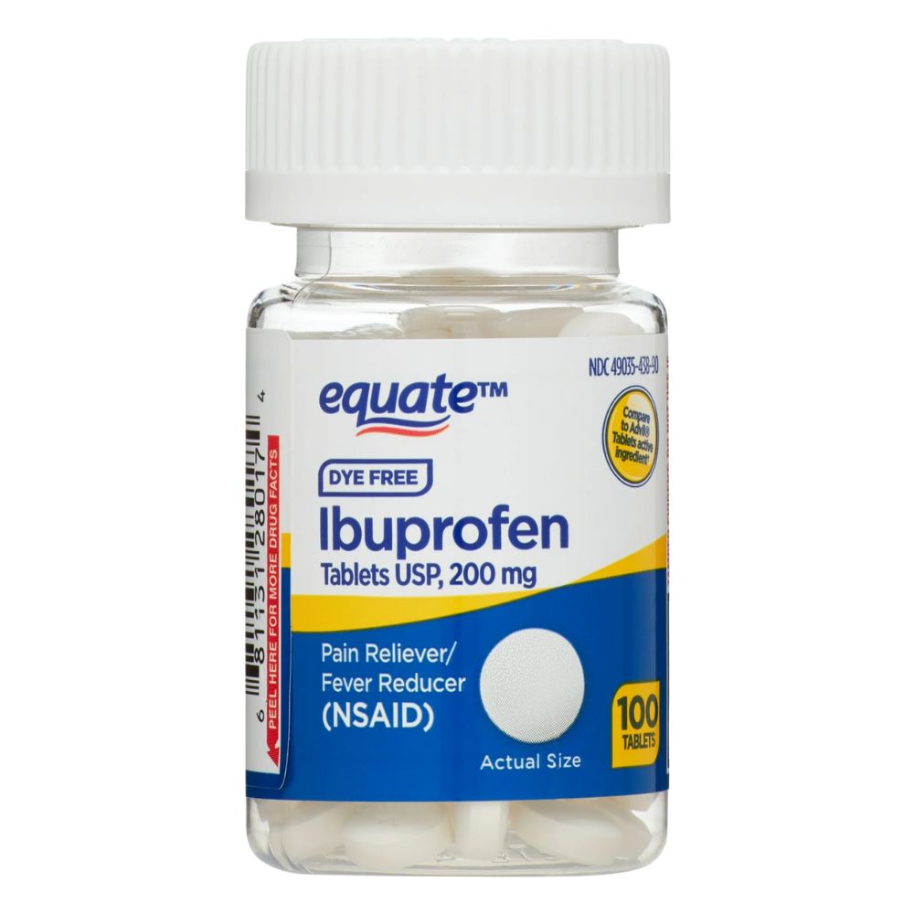 Ibuprofen Equate 200 mg 100 Tabletas