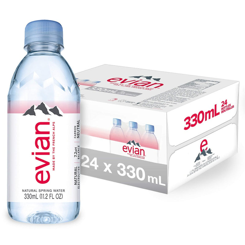 Evian 24 Botellas 330ml Agua Natural Spring Water