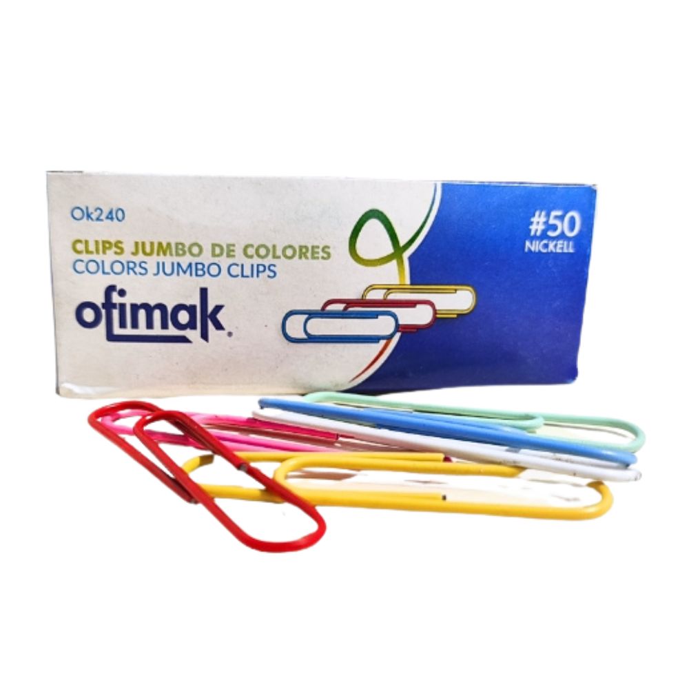 Ofimak Clips Jumbo De Colores