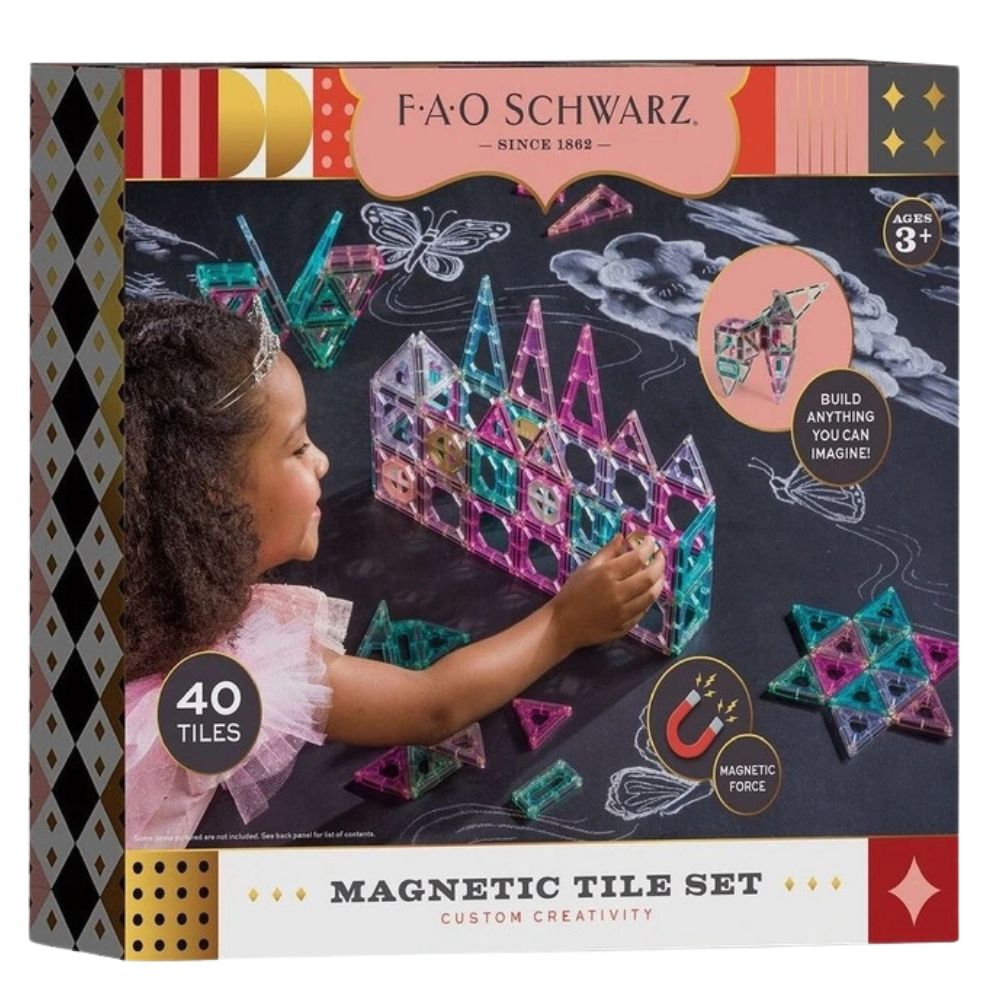 F.A.O Schwarz Magnetic Tile Set 40 Piezas